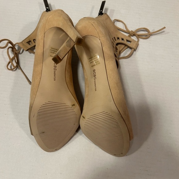 BCBGeneration tan lace up high heel stiletto, size 10M. - Picture 7 of 7